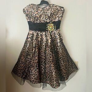 Sequin strapless leopard mini dress!